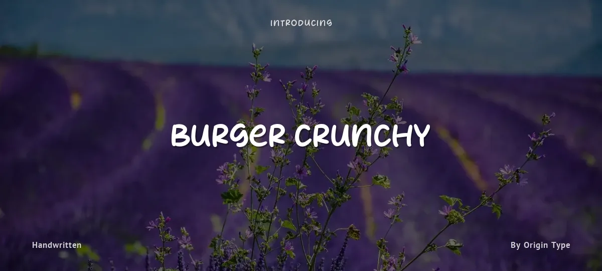 Burger Crunchy font preview
