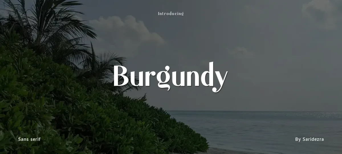 Burgundy font preview