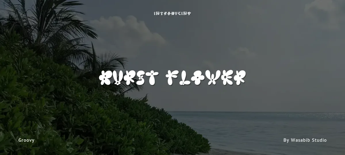 Burst Flower font preview