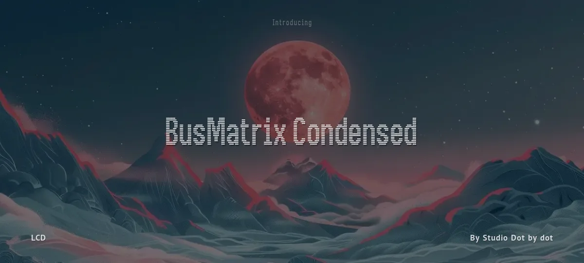 BusMatrix Condensed font preview