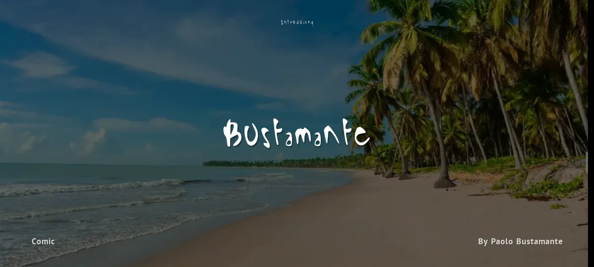 Bustamante font preview