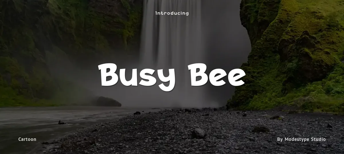 Busy Bee font preview