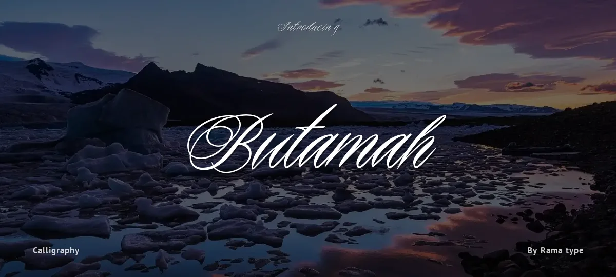 Butamah font preview