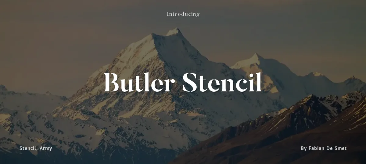 Butler Stencil font preview
