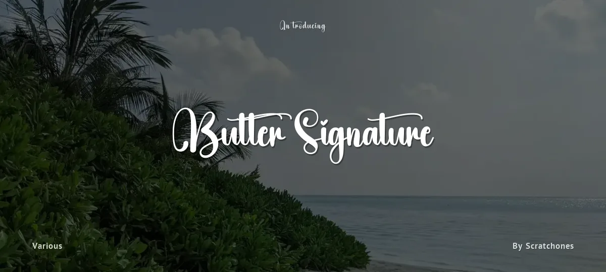 Butter Signature font preview