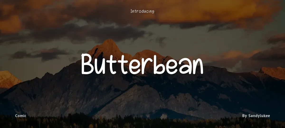 Butterbean font preview