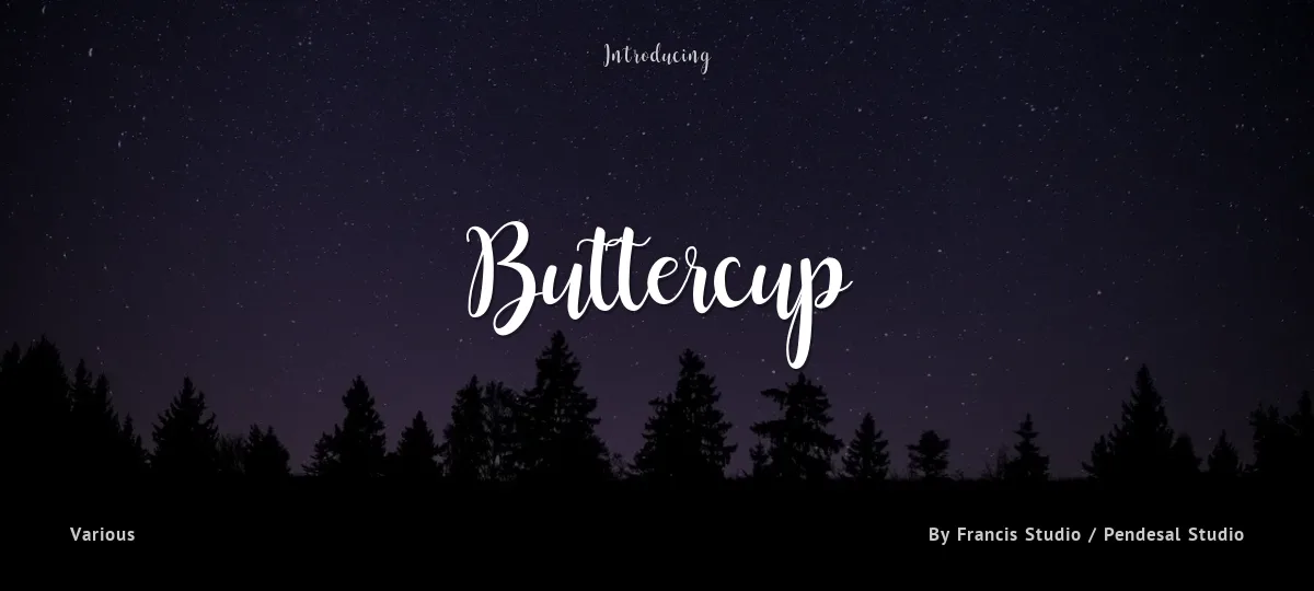 Buttercup font preview