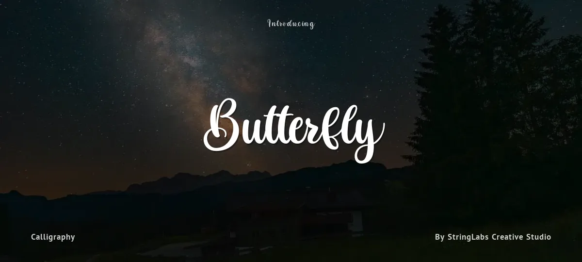 Butterfly font preview