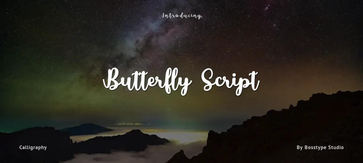 Butterfly Script font preview