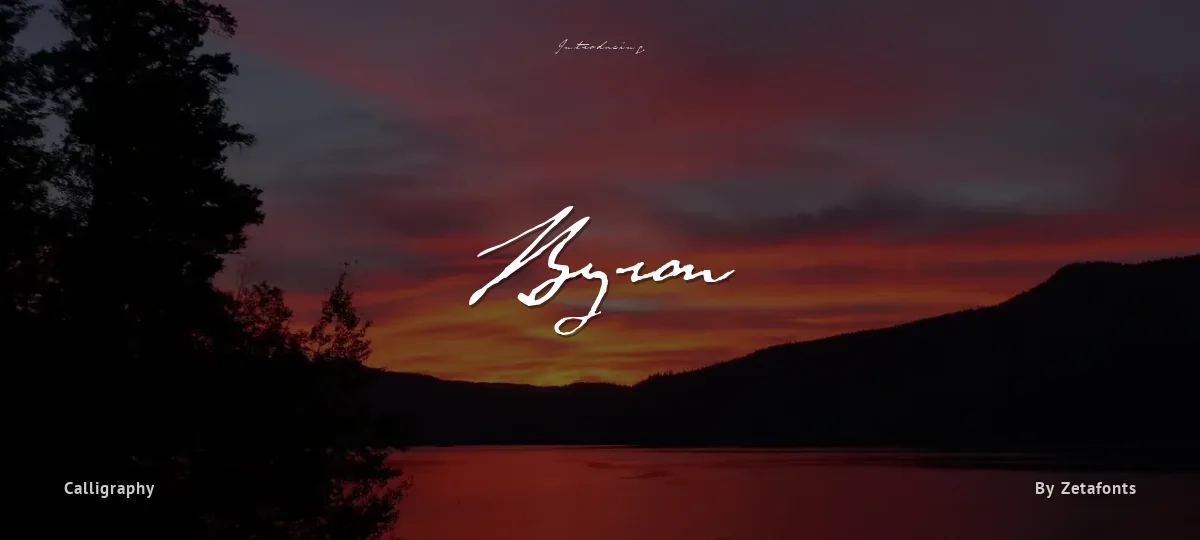 Byron font preview