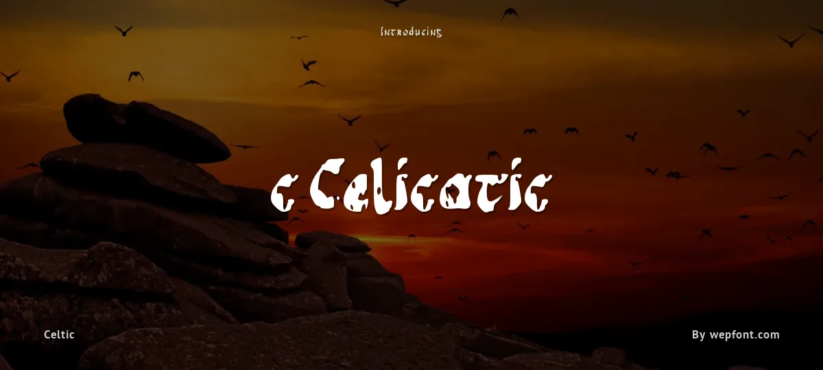 c Celicatic font preview