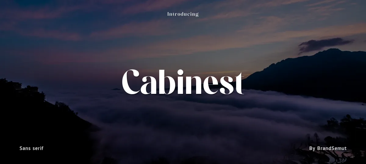 Cabinest font preview