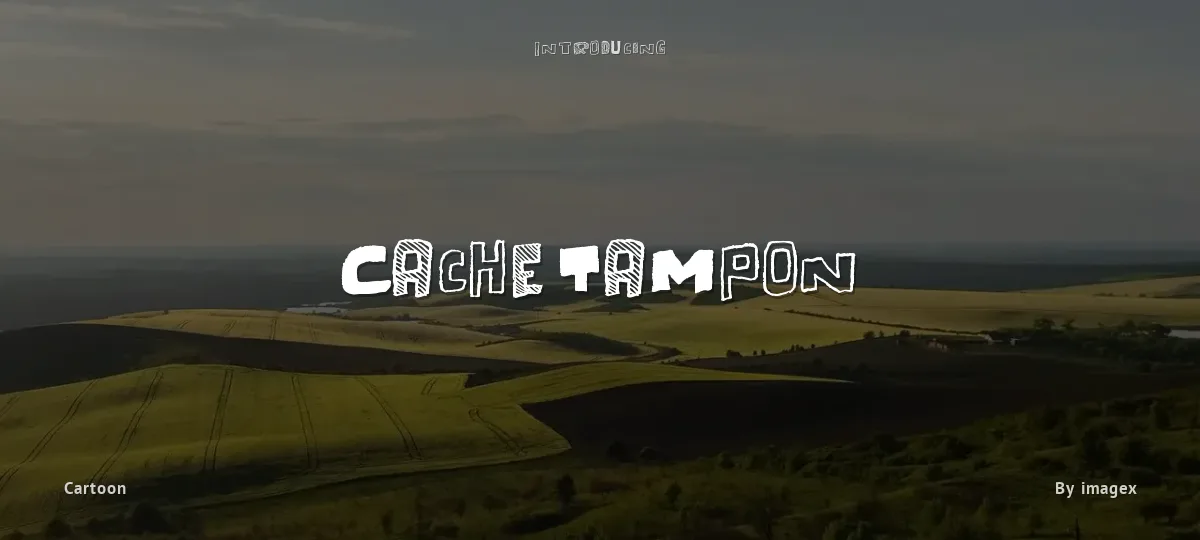 Cache Tampon font preview