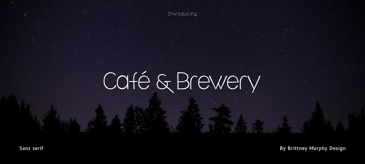 Café & Brewery font preview