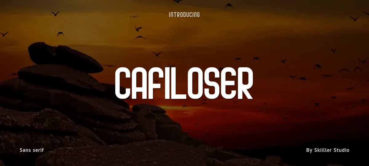 Cafiloser font preview