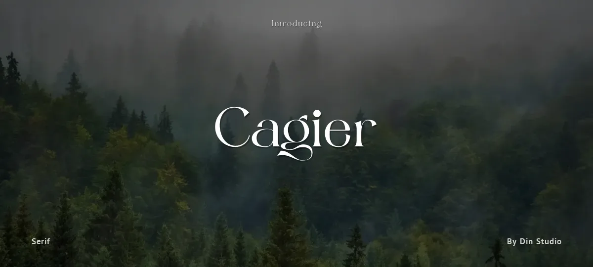 Cagier font preview