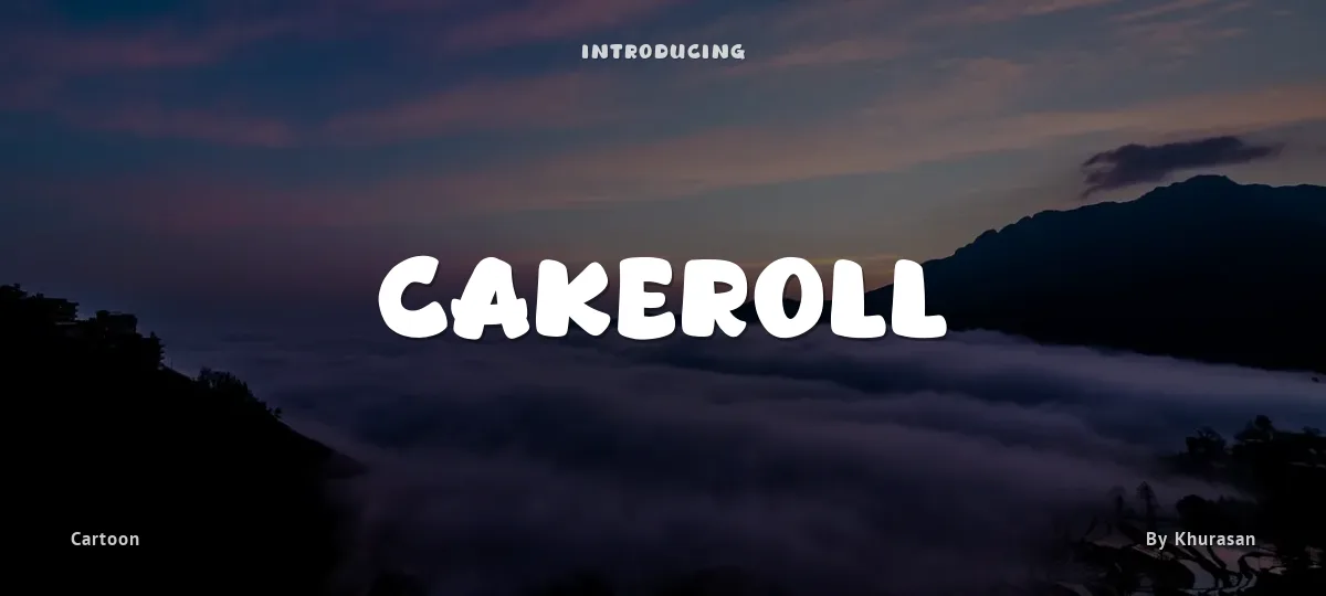 Cakeroll font preview