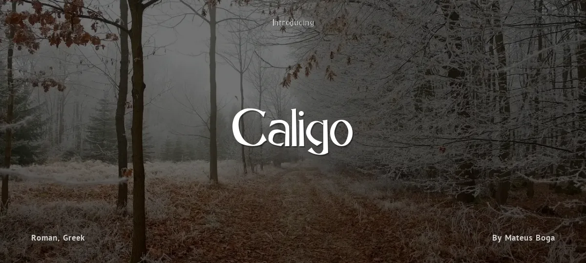 Caligo font preview