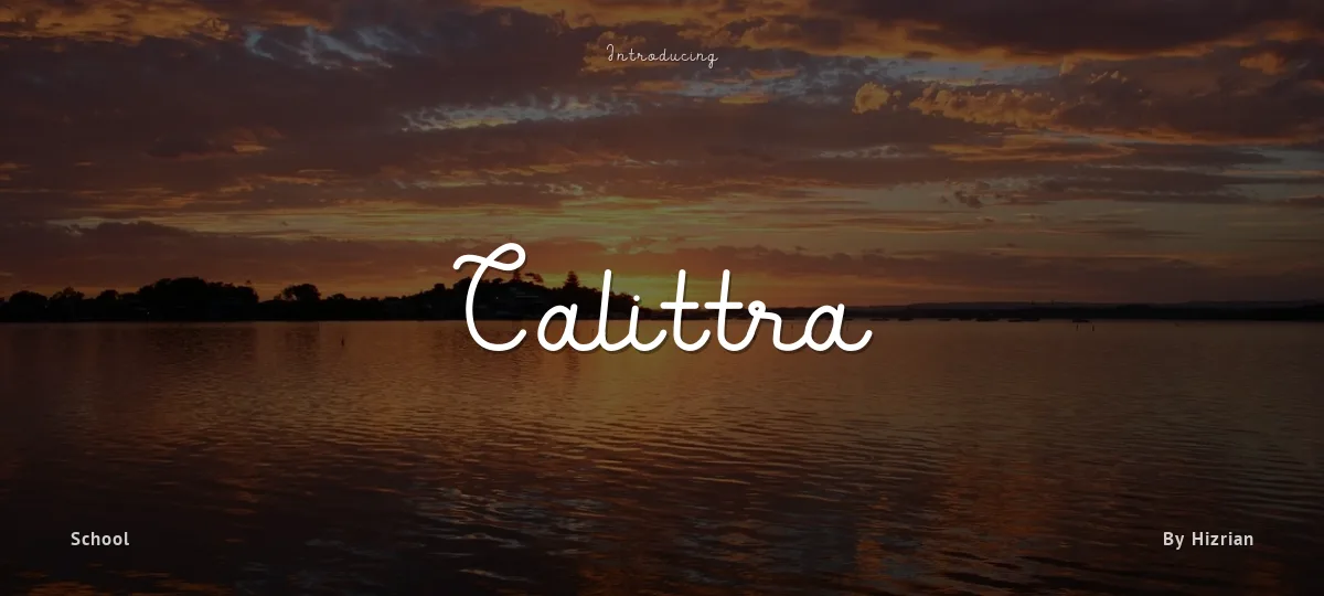 Calittra font preview