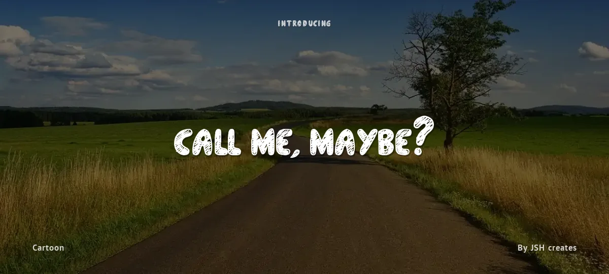 Call me, maybe? font preview
