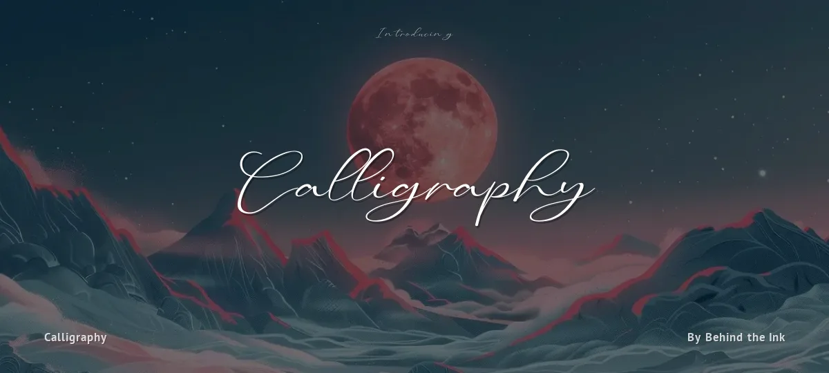 Calligraphy font preview