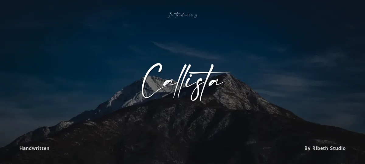 Callista font preview