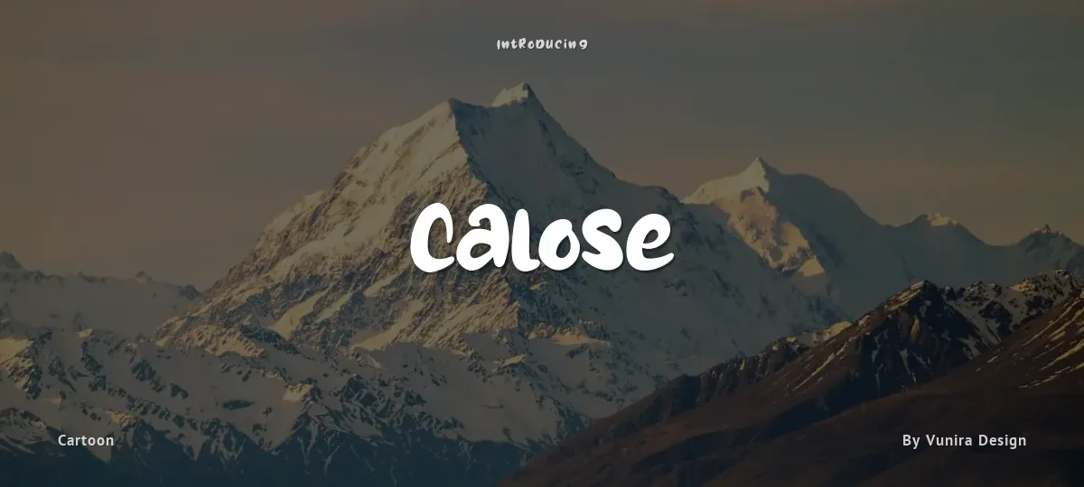 Calose font preview