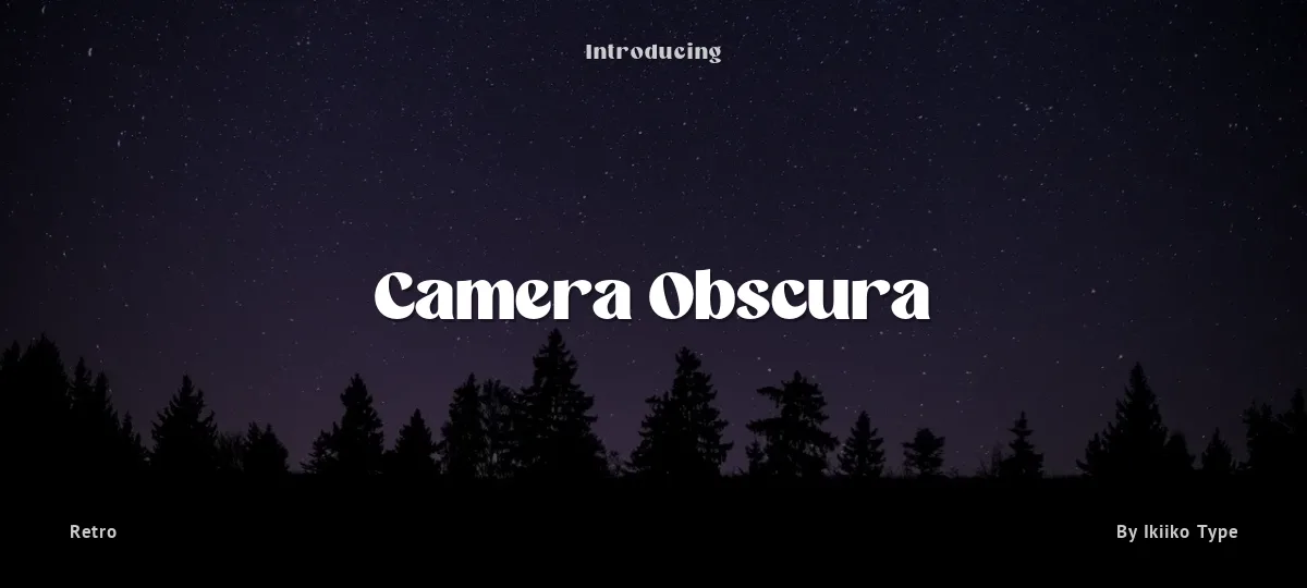 Camera Obscura font preview