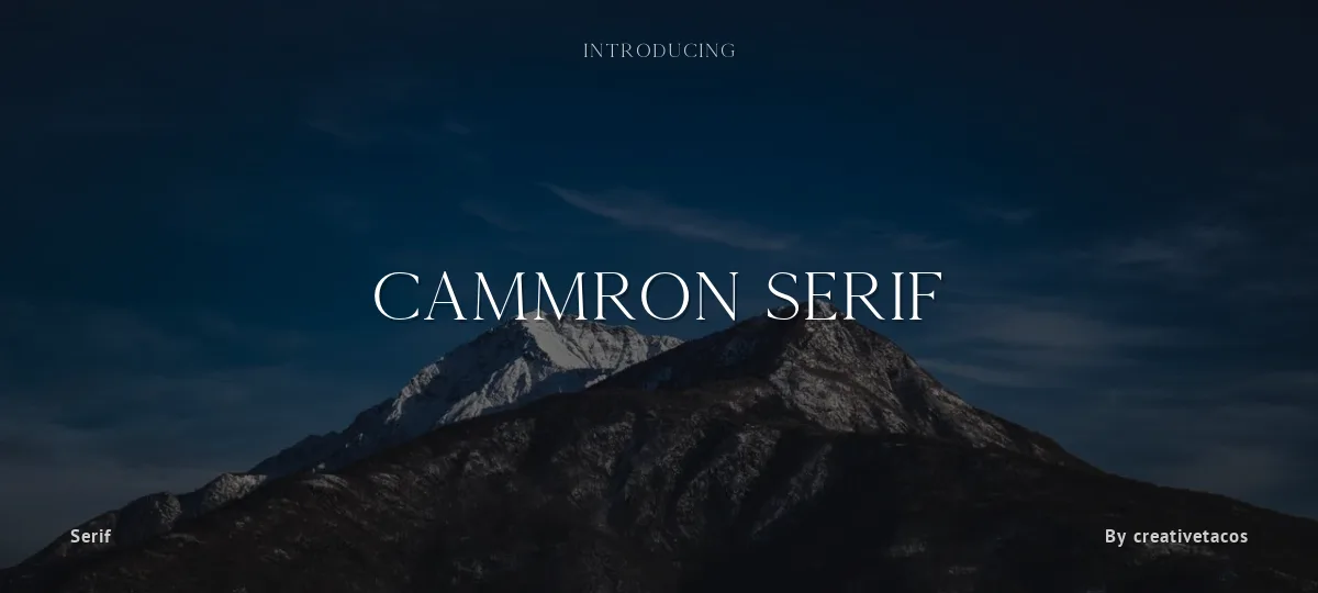 Cammron Serif font preview