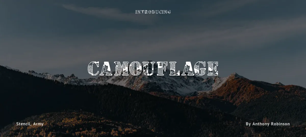 Camouflage font preview