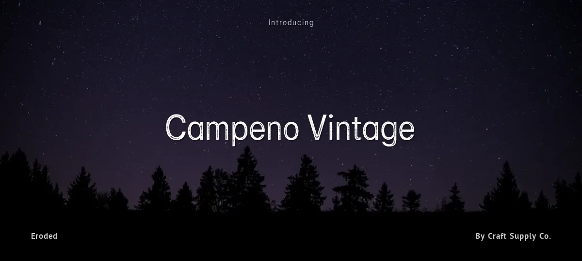 Campeno Vintage font preview