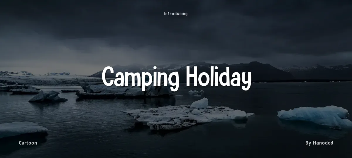 Camping Holiday font preview