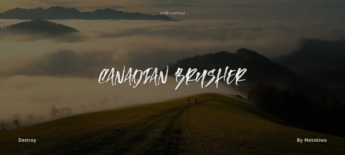 Canadian Brusher font preview