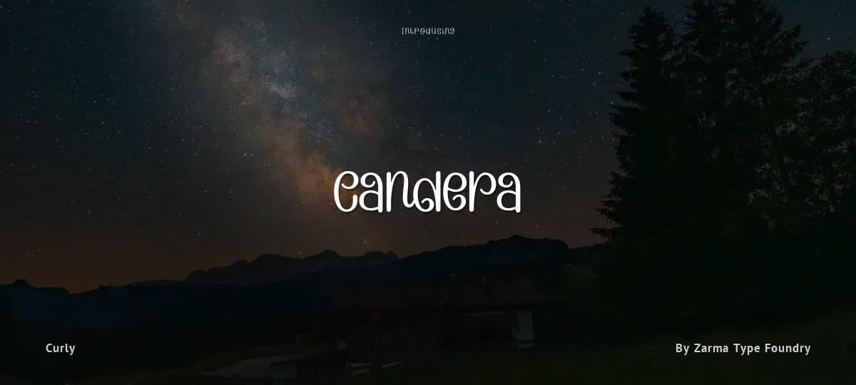 Candera font preview
