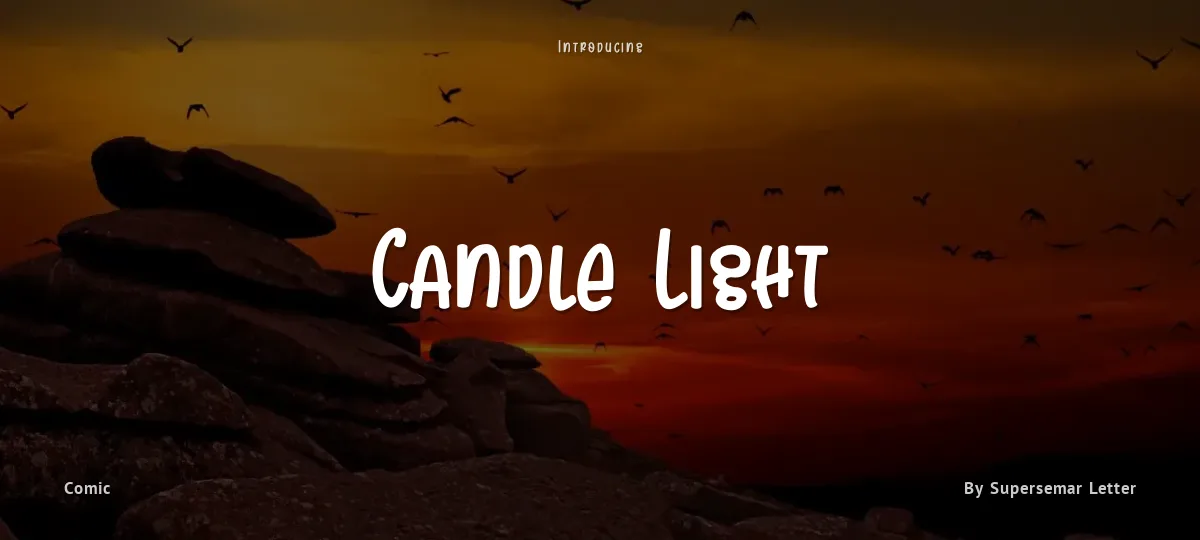 Candle Light font preview