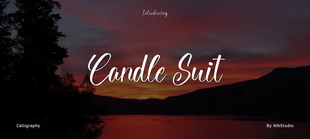 Candle Suit font preview