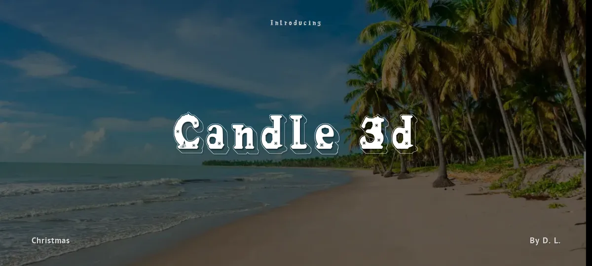 Candle 3d font preview