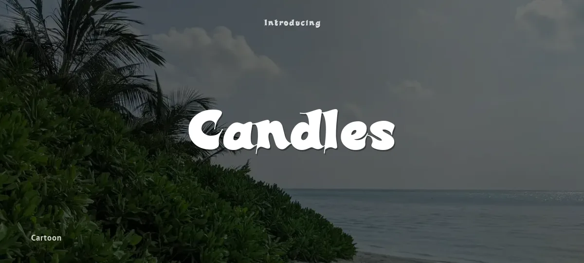Candles font preview