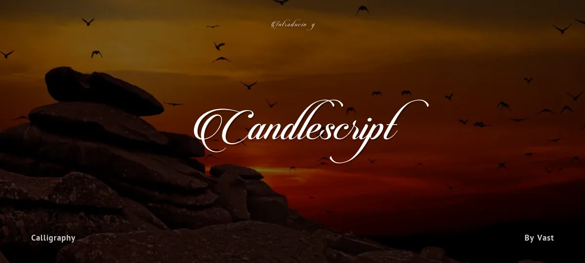 Candlescript font preview