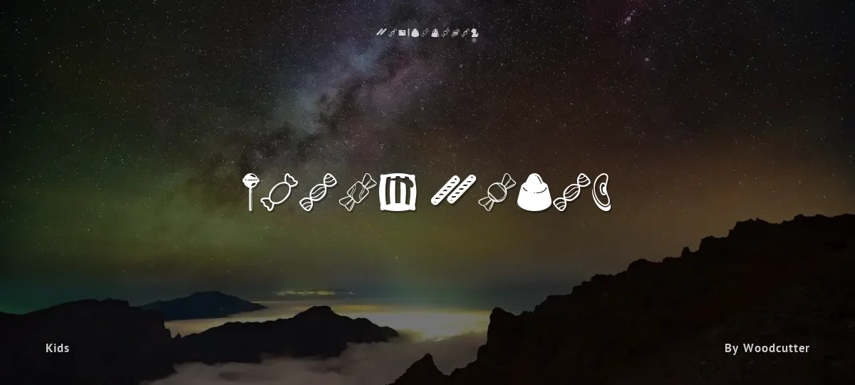 Candy Icons font preview