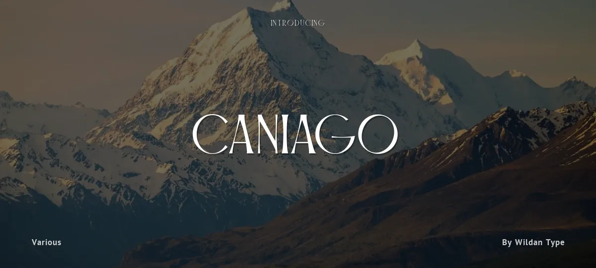 Caniago font preview