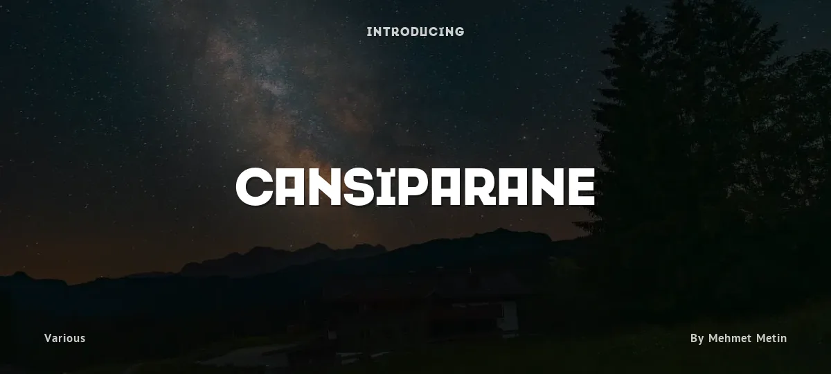 Cansiparane font preview