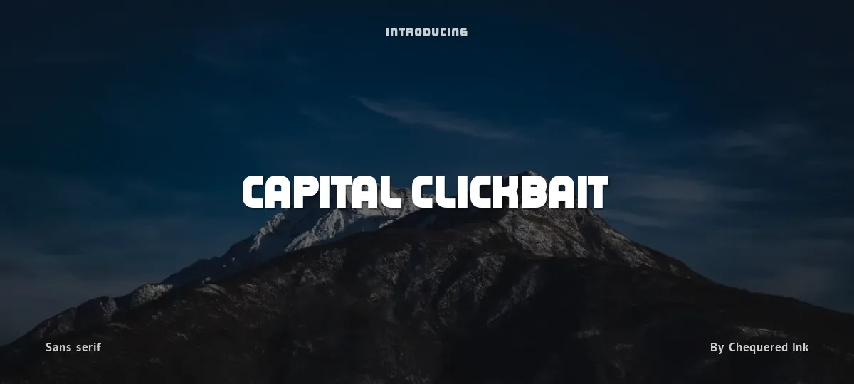 Capital Clickbait font preview