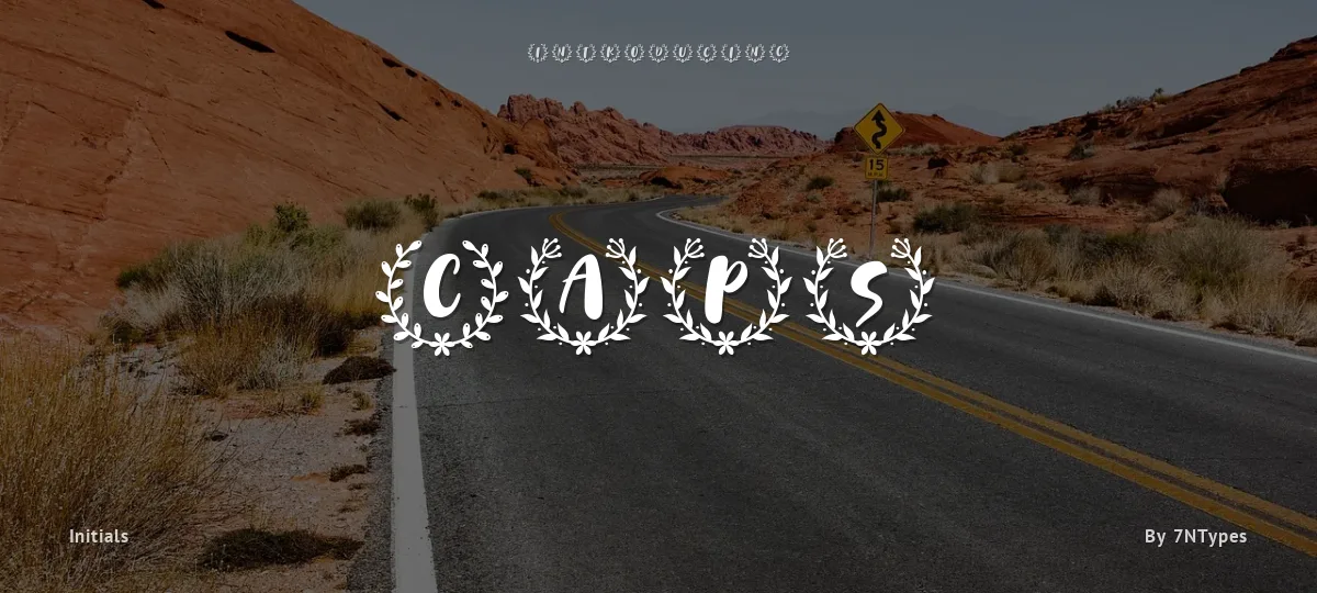 Caps font preview
