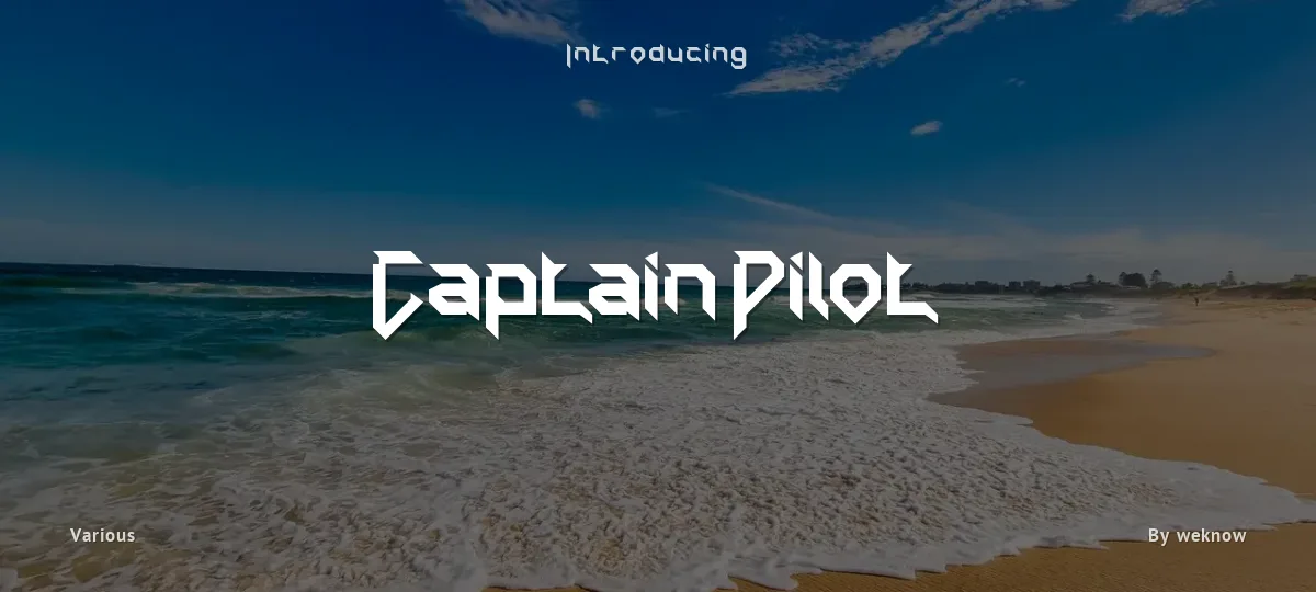 Captain Pilot font preview