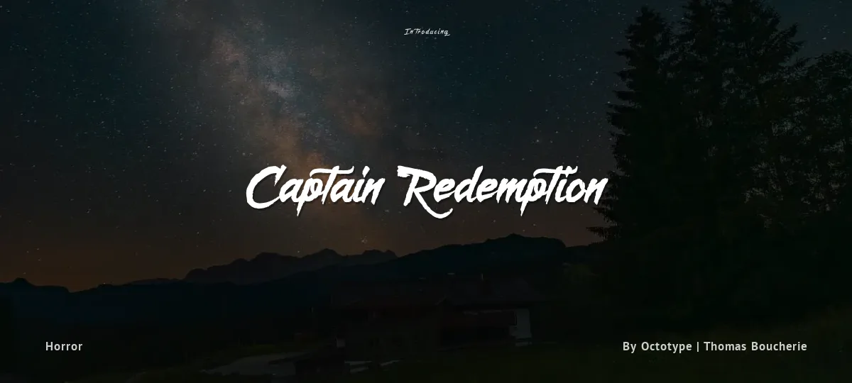 Captain Redemption font preview