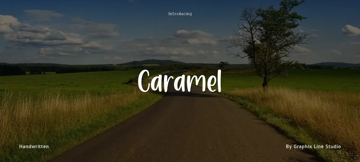 Caramel font preview