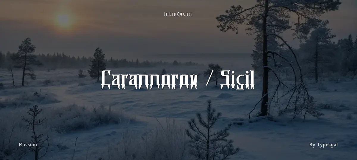 Carannorov / Sigil font preview