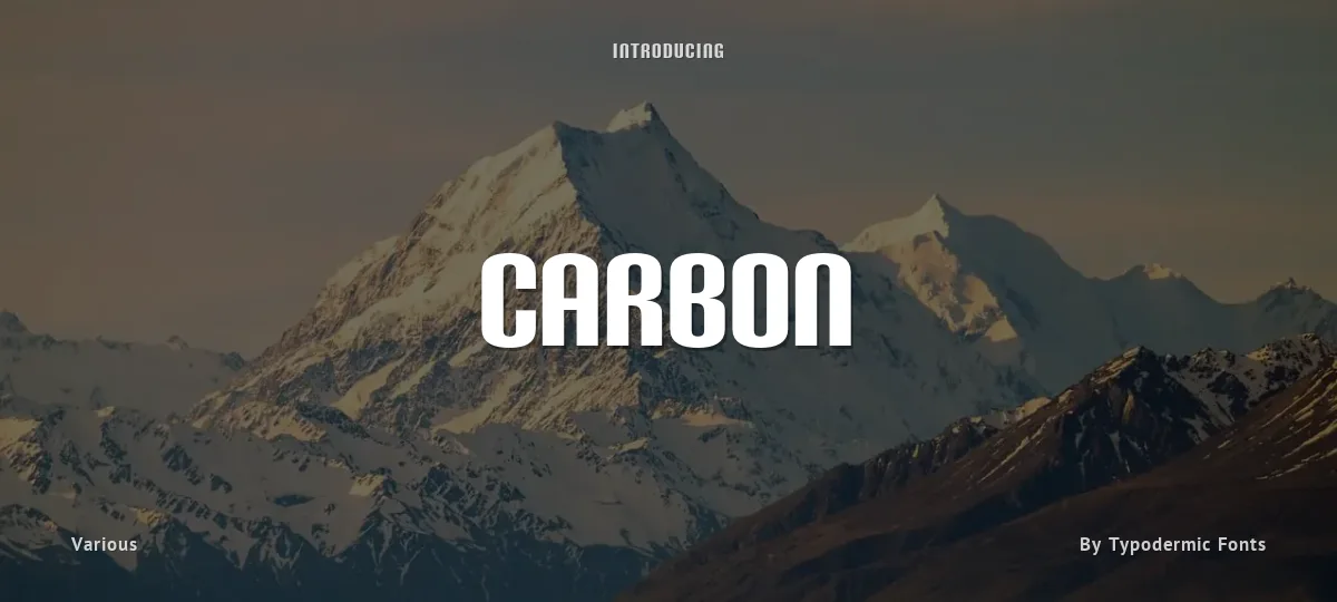 Carbon font preview