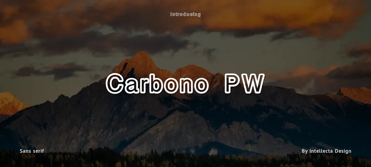 Carbono PW font preview